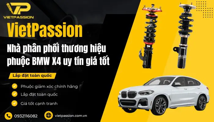 VIETPASSION nhà phân phối phuộc xe BMW X4 chính hãng độc quyền Địa chỉ mua phuộc giảm xóc ô tô BMW X4 uy tín