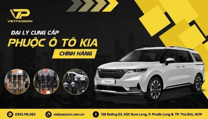 Đại lý cung cấp phuộc giảm xóc trước sau xe KIA uy tín - VIETPASSION