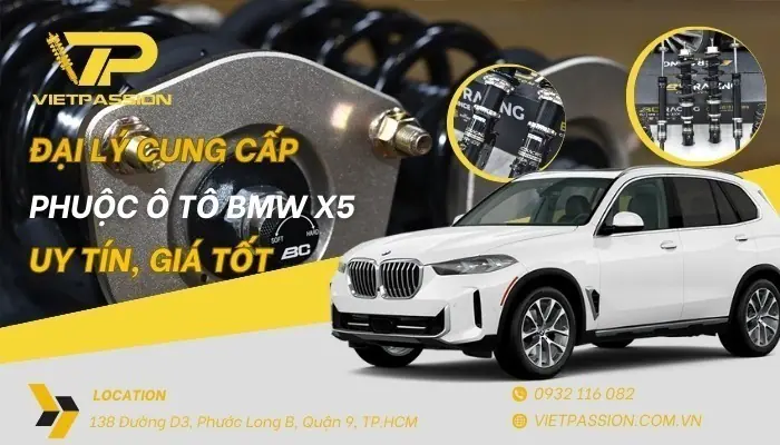 Lắp đặt phuộc giảm xóc ô tô BMW X5 chính hãng tại VIETPASSION